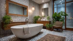 Slip-Resistant Bathroom Tiles